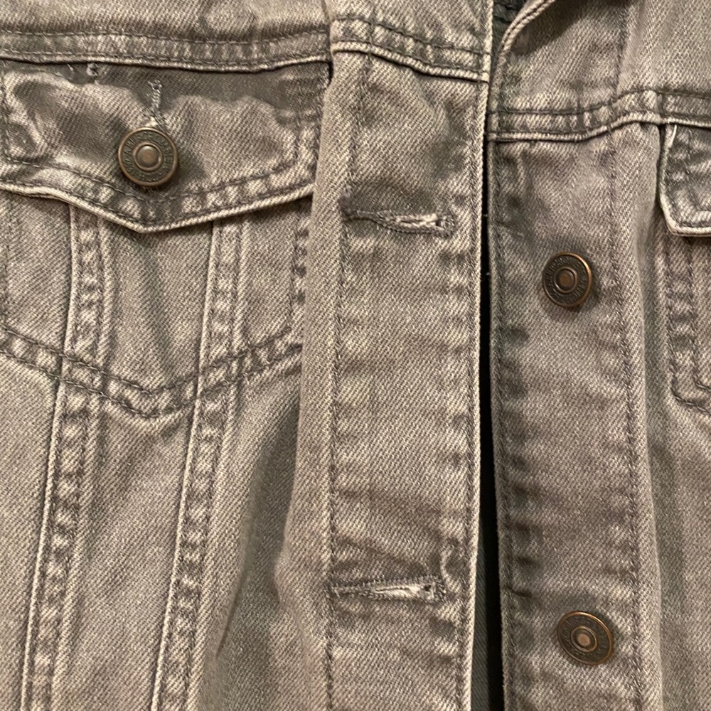ABERCROMBIE & FITCH | Grey Jean Jacket - Picture 5 of 6